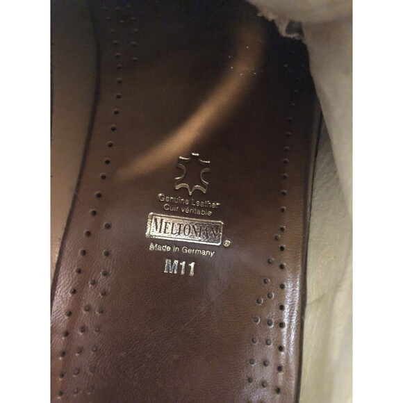 Meltonian Brown Mens Dress Shoes Sz M 11 Genuine Leather Made In Germany